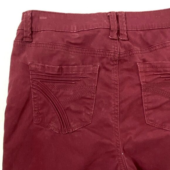 Seven7 High Rise Skinny Jeans Womens size 6 Skin Fit Denim Tapered Burgundy - Picture 7 of 16